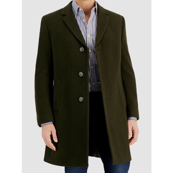 Nautica Men's Barge Classic Fit Wool/Cashmere Blend Solid Overcoat 38R (s7)
